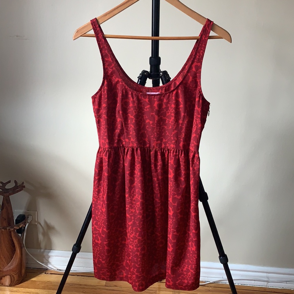 UO Cooperative Red Heart Mini Dress